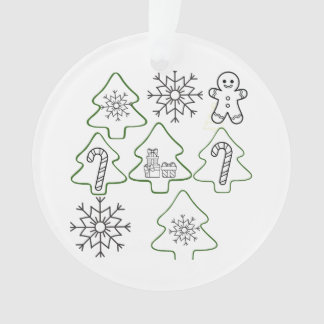 Ornamento Elementos de Natal contorno