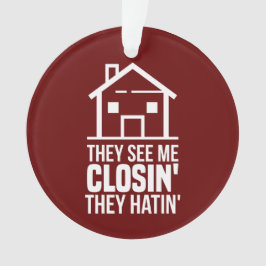 Ornamento Eles Me Veem Fechando Agente Imobiliário Imobiliár