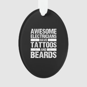 Ornamento Elétricos Incríveis Têm Tatuagens E Barbas
