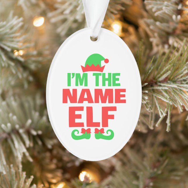 Ornamento Elfo de Natal Personalizado (Árvore)