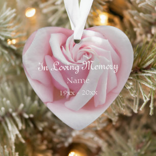 Ornamento Em memória Loving rosa personalizado do rosa