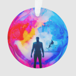 Ornamento Em pé nas cores