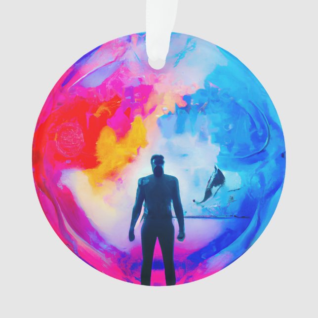 Ornamento Em pé nas cores (Frente)