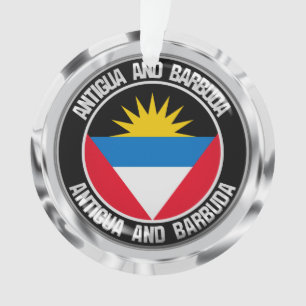Ornamento Emblem redonda de Antígua e Barbuda