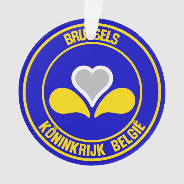 Ornamento Emblem redonda de Bruxelas (Frente)
