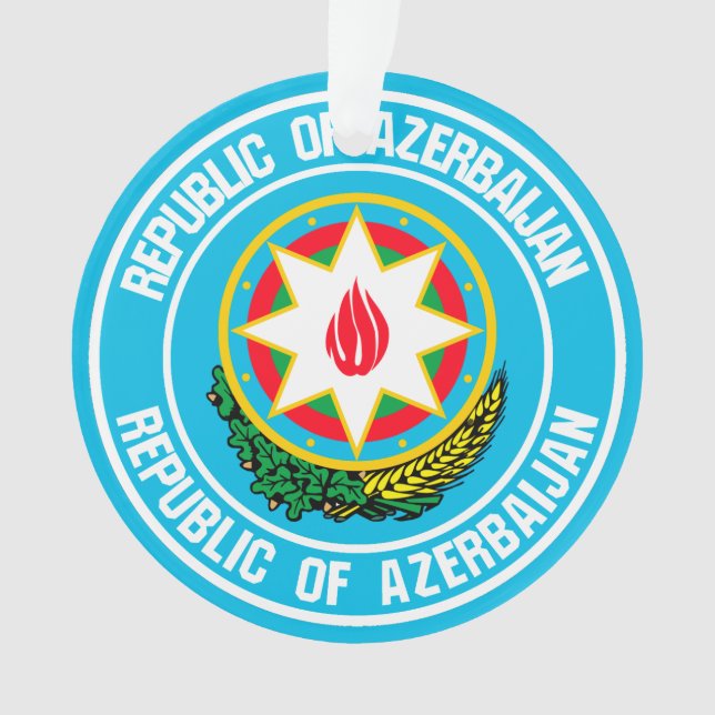 Ornamento Emblem redonda do Azerbaijão (Frente)