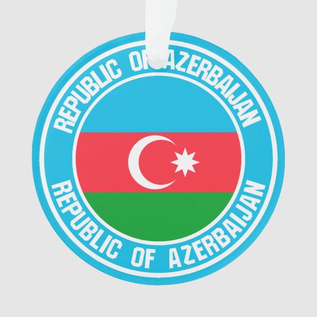 Ornamento Emblem redonda do Azerbaijão (Frente)