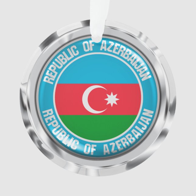 Ornamento Emblem redonda do Azerbaijão (Frente)
