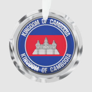 Ornamento Emblem redonda do Camboja
