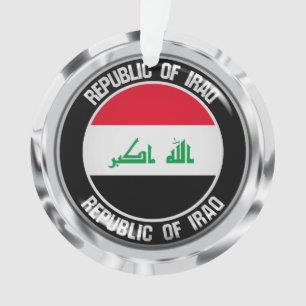 Ornamento Emblem Redonda do Iraque