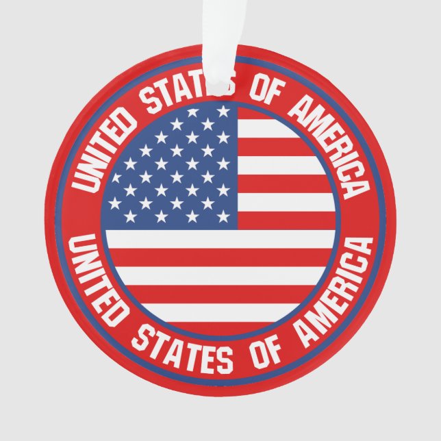 Ornamento Emblem redonda dos Estados Unidos (Frente)