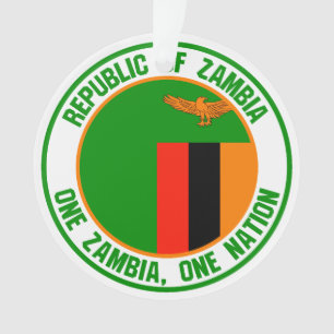 Ornamento Emblema redondo da Zâmbia