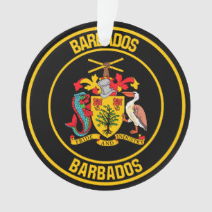 Ornamento Emblema Redondo de Barbados