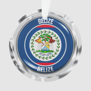 Ornamento Emblema redondo de Belize