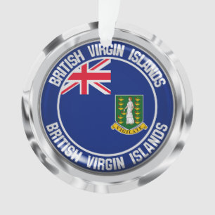 Ornamento Emblema redondo de British Virgin Islands
