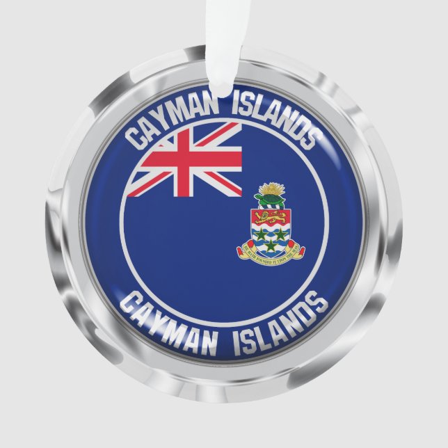 Ornamento Emblema redondo de Cayman Islands (Frente)