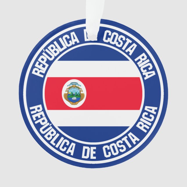 Ornamento Emblema redondo de Costa Rica (Frente)