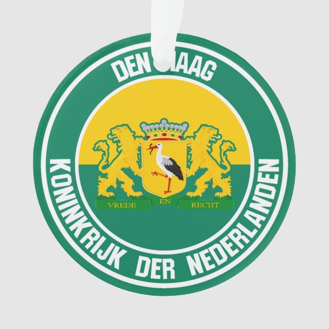 Ornamento Emblema Redondo de Haia (Frente)