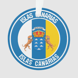 Ornamento Emblema redondo de Islas Canarias