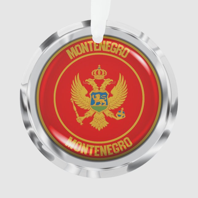 Ornamento Emblema redondo de Montenegro (Frente)