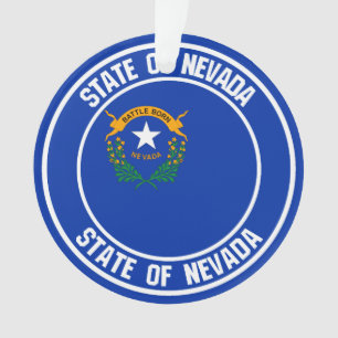 Ornamento Emblema redondo de Nevada
