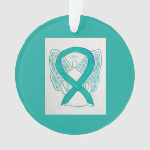 Ornamento Emerald Green Sensibence Ribbon Angel Ornaings