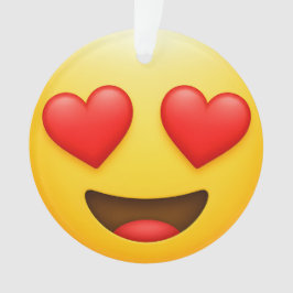 Ornamento Emoji de amor amarelo