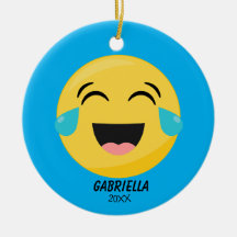 Ornamento Emoji Personalizado Rindo Alto