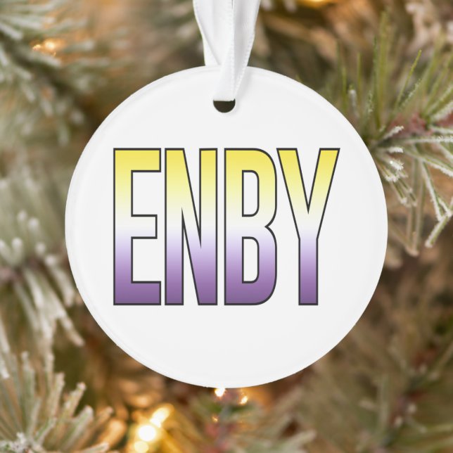 Ornamento ENBY - Não binário (Árvore)