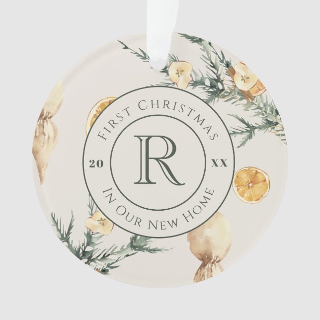 Ornamento Encantadora Elegância de inverno: Novo Proprietári (Frente)