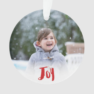 Ornamento Encantadora Trendy Joy Red Holiday Foto