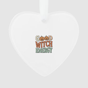Ornamento Energia de Boa Bruxa Design Vetorial de Halloween