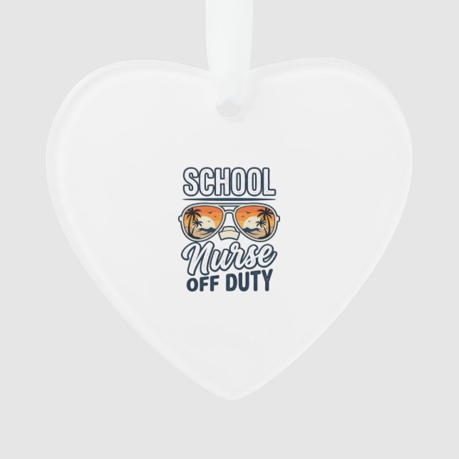 Ornamento Enfermeira Escolar Fora de Serviço Camisa de Óculo (Frente)