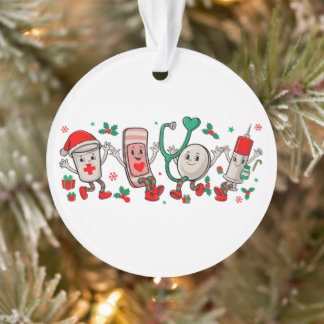 Ornamento Enfermeira Natal Bandagem Estetoscópio Seringa Nat