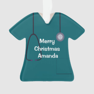 Ornamento Enfermeira Uniforme Camisa De Natal Orn