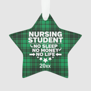 Ornamento Enfermeiro Estudante Sem dinheiro para dormir Xadr