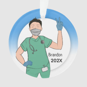 Ornamento Enfermeiros Masculinos Personalizados Enfermeiros 