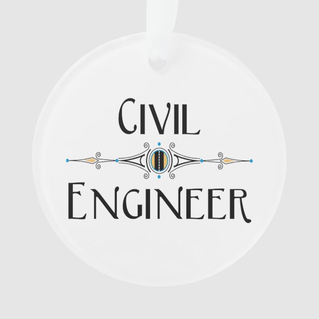Ornamento Engenheiro Civil Linha Decorativa  (Frente)