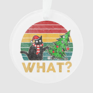 Ornamento Engraçada Camisa De Natal Doida Cat San