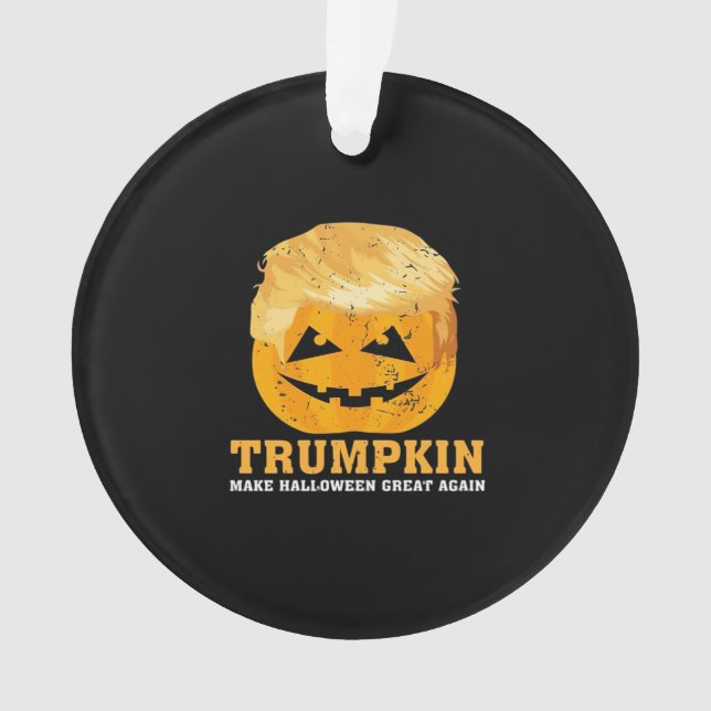 Ornamento Engraçada Trumpkin Faz Excelente De Halloween Nova (Frente)
