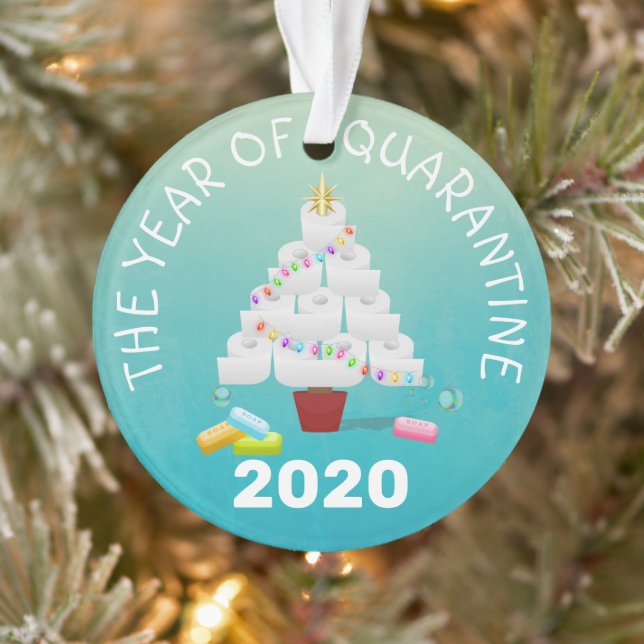 Ornamento Engraçado Árvore de Natal Quarentena 2020 (Árvore)