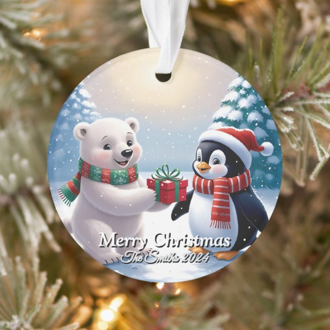 Ornamento Engraçado, Bonito, Foto da Família ModernaOrnament (Árvore)