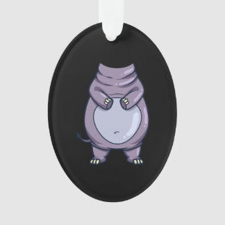 Ornamento Engraçado Corpo Hippo Sem Cabeça Halloween Fumaça