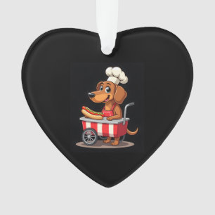 Ornamento Engraçado Dachshund Cachorro Cachorro Sanduíche We