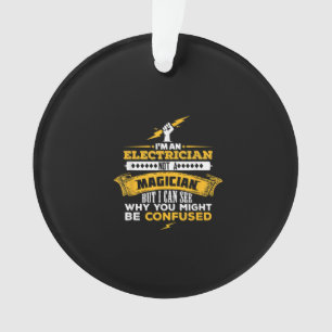 Ornamento Engraçado Lineman Deu Um Eletrônico