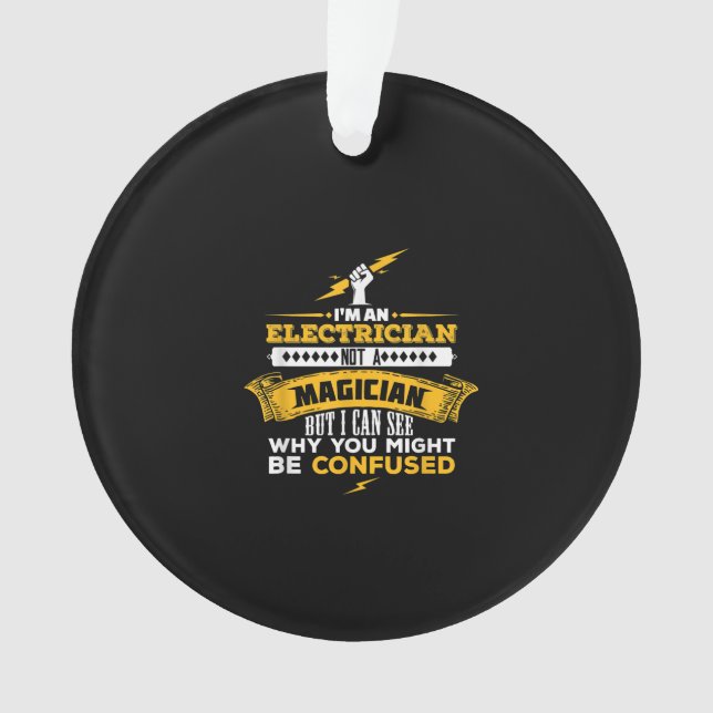 Ornamento Engraçado Lineman Deu Um Eletrônico (Frente)