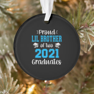 Ornamento Engraçado Orgulho Lil Irmão De 2021 Formandos