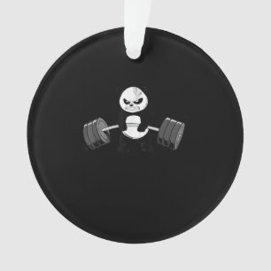 Ornamento Engraçado Panda Trabalhando Kitten Gym Poder de D