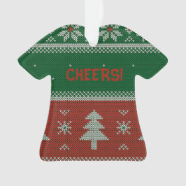 Ornamento Engraçado Red & Green Ugly Sweater Saúde