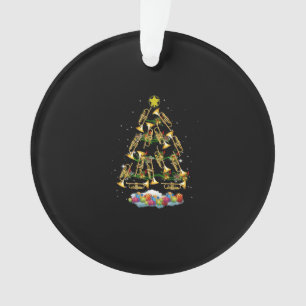 Ornamento Engraçado Trompete de Natal Ornações de Música Ban